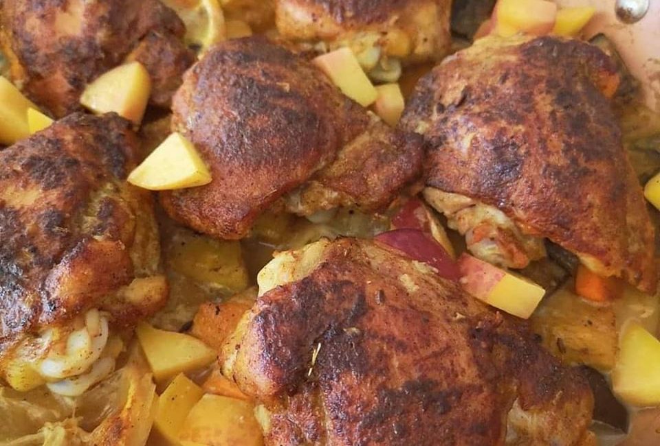 Moroccan chicken skillet